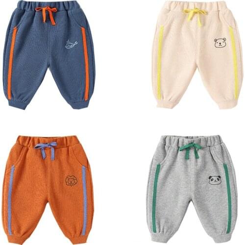Panda Toddler Sweat pant Casual Cotton Boys Trousers Baby Girls Bottoms Fall Spring Kids Clothes Newborn