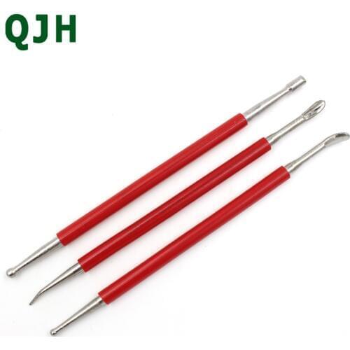 3PCS DIY Handmade Carving Leather Indentation Pen Craft Tools Good Quality In Indentation, Tools For Polymer Clay, Clay Pottery
