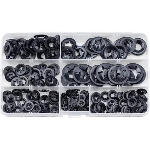340Pcs Internal Tooth Starlock Washers Lock Washers Assortment Kit Quick Speed Locking Washers