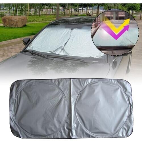 Foldable Large Sun Shade Blinds Truck Front Rear Car Windshield Visor Block Cover Window UV Protection Shield Film Reflective