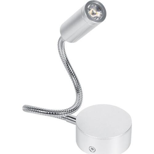 AC85-265V 3W Warm White Led Bed Lamp Reading Working With Flexible Gooseneck 1W/3W applique murale luminaire