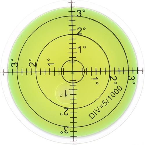Precision Circular Round Bubble Spirit Level Surface Degree Mark Measuring Tool 60mm