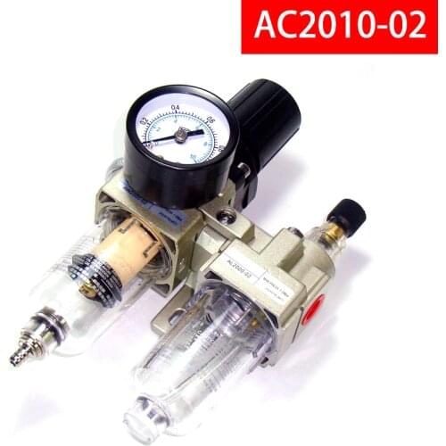 Air Pump Compressor Oil Filter Regulator Trap Pneumatic Water Separator Pressure Manual Drainage Supply AC2010-02 SMC Type