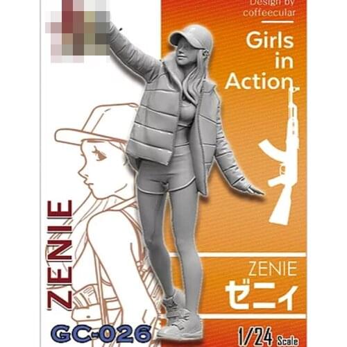 1/24, Zenie, GIRLS in ACTION, Resin Model figure, GK, Unassembled and unpainted kit
