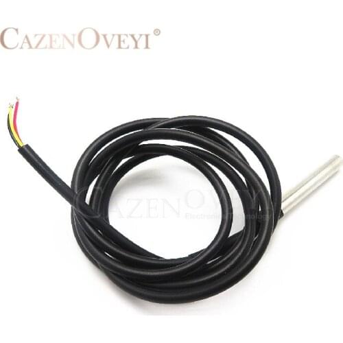 1pcs/lot DS1820 Stainless steel package Waterproof DS18B20 temperature probe temperature sensor 18B20 For Arduino