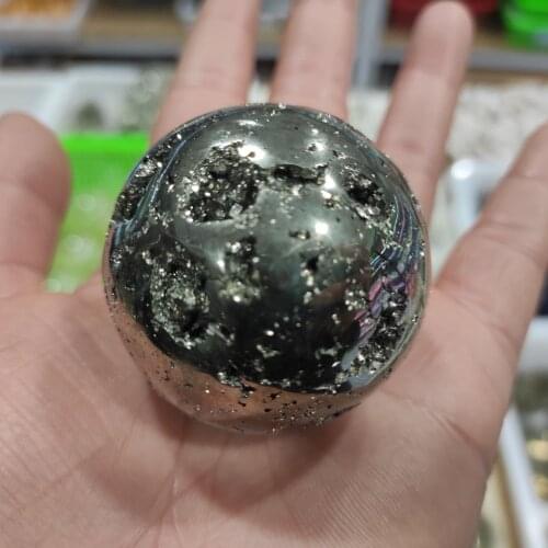 1pcs Pyrite Balls Shape Natural Stones Pyrite Raw And Mineral Decoration Energy Crystals Specimen Decor