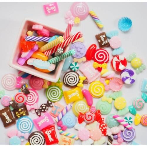 Mixed Resin beads jewelry making flat back resin candy