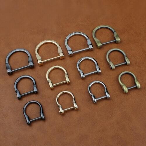 20Pcs 1.5/1.9/2.5CM Metal Detachable Openable Removable Handbag Leather Shoulder Bag Purse Strap Belt Screw D Ring Buckle Clasp