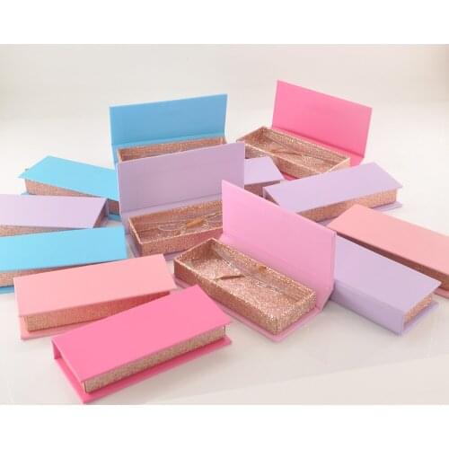 20/pack Wholesale custom False eyelash packaging box with logo lash boxes packaging faux 25mm mink lashes strip empty case bulk