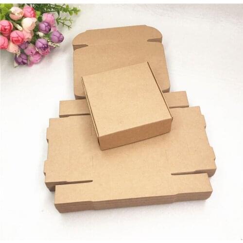24Pcs/Lot Brown Simple Natural Style Kraft Paper Aircraft Boxes Container Storage Personalise Boxes For Grand Joyful Holiday New
