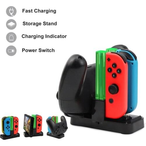 4 in1 Charging Dock For Nintend For Switch Controller Joystick LED Charger For Switch Pro Console Gamepad Stand Docking station