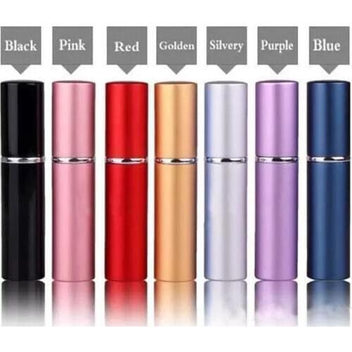 5ml Mini Spray Perfume Bottles Refillable Empty Cosmetic Containers Perfume Bottle Atomizer Aluminum Bottles DHL Free Shipping