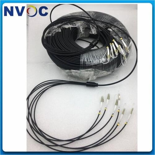 50M LC/SC/FC/ST UPC Armored Patch Cable 6 Core MM OM1 62.5/125 Multi Mode Armored LSZH Patch Cable 6 Fiber 50Meter Patch Cord