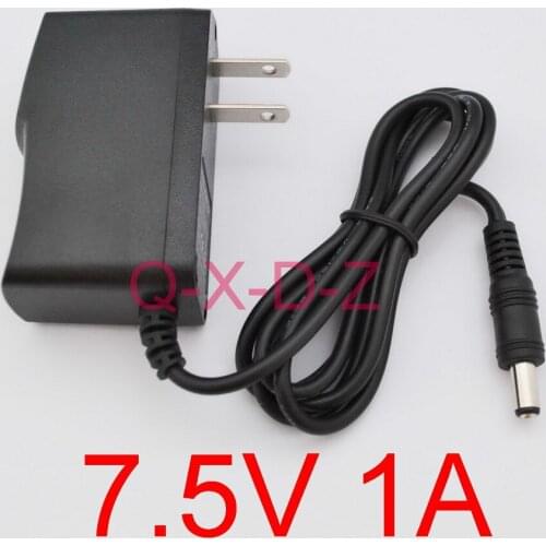 50PCS High quality AC 100V-240V Converter Switching power adapter DC 7.5V 1A 1000mA Supply US Plug DC 5.5mm x 2.1mm