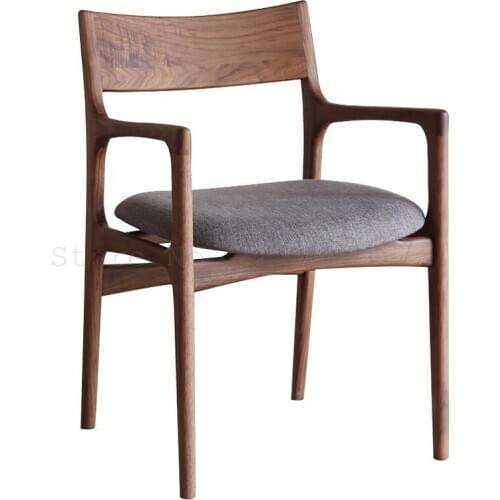 8000 Nordic solid wood dining chair backrest leather chair new Chinese home hotel restaurant chair sales department meeting