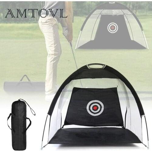 AMTOVL 3 Meter Foldable Sports Practice Golf Net Pop Up Hitting Cage Batting Hitting Chipping Tent Tool Garden Equipment