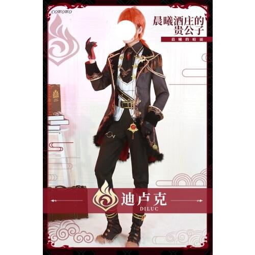 Anime! Genshin Impact Diluc Childe Game Suit Exquisite Noble Uniform Cosplay Costume Halloween Party Outfit For Men 2021 NEW
