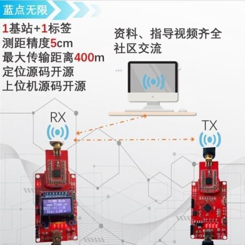 BP-400 Two Uwb Modules 400 Meters Ultra Long Distance Ultra Wideband Indoor Ranging and Positioning Dwm1000 Long Distance