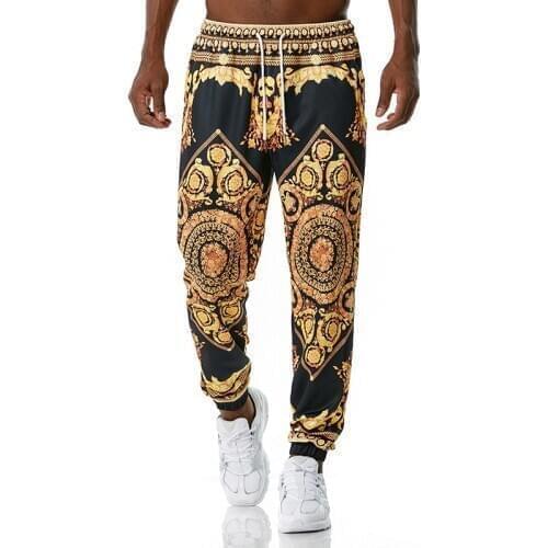 Sweatpant Luxury Royal Men Joggers 3D Floral Print Trousers Jogging Pants Men Casual Hip Hop Streetwear Sports Trousers Male XXL