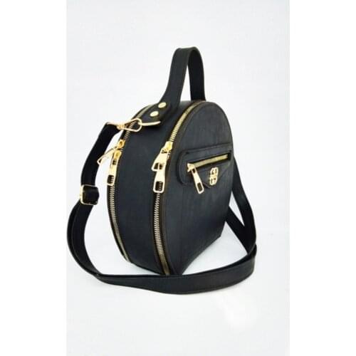 Black Molded Hand, shoulder And Messenger Bag