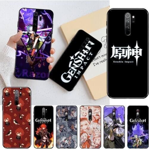 HOTCASHOP Genshin Impact rozor Phone Case for Redmi 9A 8A 7 6 6A Note 9 8 8T Pro Max Redmi 9 K20 K30 Pro