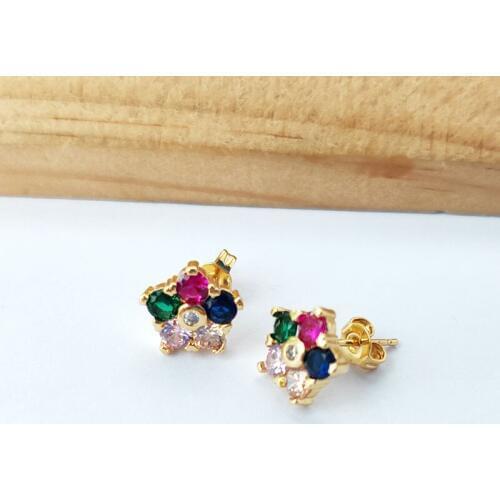 JUSTWELL Women's Gold Earrings