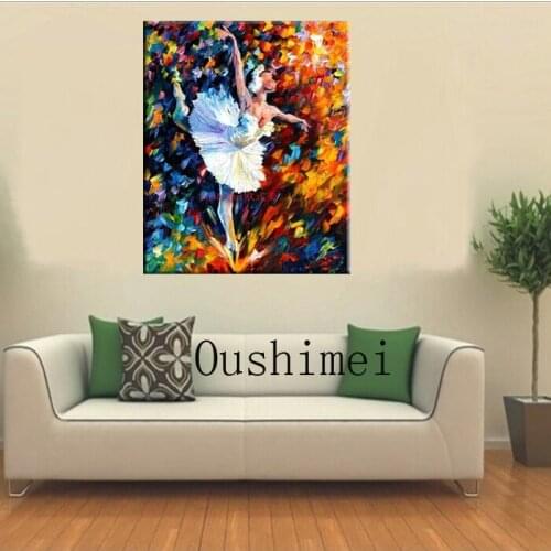 Oil Painting Hand Painted Ballet Picture Modern Dancer Paintings On Canvas Landscape Pictures For Living Room Decor