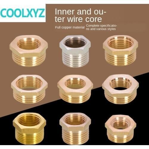 Copper reducer joint 3/4 IN to 1/2 IN fill core reducer adapter 1 inch to wire water pipe connection head