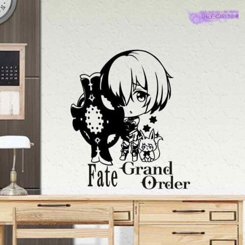 Cute FGO Shielder Wall Decal Mash Kyrielight Vinyl Wall Stickers Decal Decor Home Decorative Decoration Anime Car Sticker