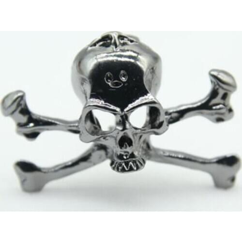 WKOUD Men Punk Skull Brooch badges vintage Skeleton pins Brooches for Women Men Rock Style broach new arrive 2019 collar pins