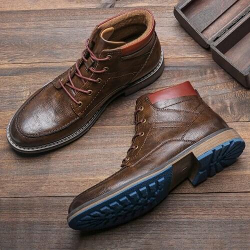 7-13 Mens boots Brand premium Martin boots Waterproof non-slip Ankle boots for men