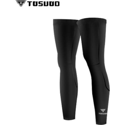 TOSUOD Summer sunscreen leg sets men and women bicycle basketball knee pads sports running leggings outdoor mountain bike