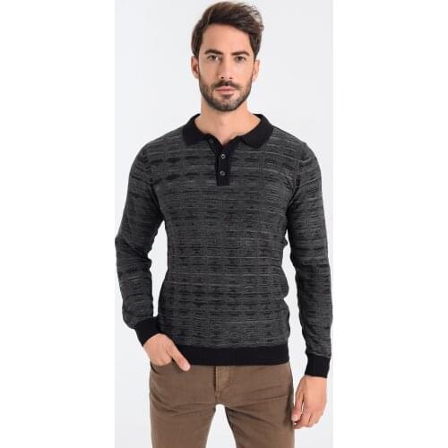 Heyss Polo Collar Male Knitwear Sweater