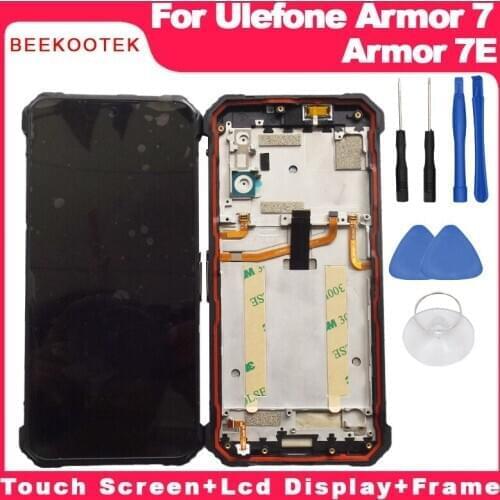 New Original Ulefone Armor 7 LCD Display And Touch Screen+Frame Assembly Replacement For Ulefone Armor 7E+Tools