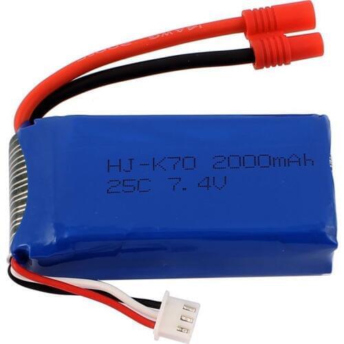 EBOYU(TM) 7.4V 2000mAh Rechargeable Li-ion Lithium Battery for KaiDeng K70C K70 RC Drone Quadcopter Battery