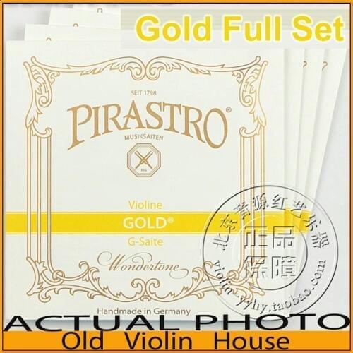 Pirastro Gold Label violin strings (215021), Medium with Ball-End,full set,made in Germany,Hot sell