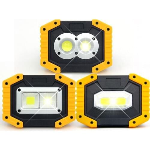 Portable Rechargeable Flood Light LED Work Light Emergency Night Market Light USB Rechargeable Flashlight Use 18650 Battery 30W