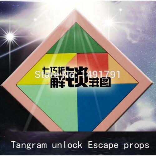 Game props Tools Tangram unlock simulation game Room Escape props puzzles open lock electronic real life takagism game