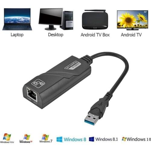 Wired USB 3.0 To Gigabit Ethernet RJ45 LAN 1000 Mbps Network Adapter Ethernet Network Card For PC laptop Win7