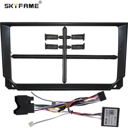SKYFAME Car fascia frame cable canbus For SEAT IBIZA ARONA 2018 Screen Audio Dash Panel cover harness frame fascia