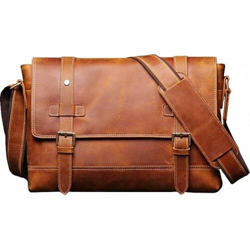 Brand New Cowhide Leather Messenger Bag Men Genuine Leather Handbag Male Travel Pad Shoulder Bag for Men Office Briefcase Totes