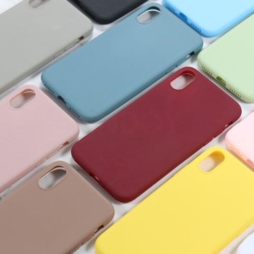 Thin Candy Color Case For iPhone X Xs Max XR 7 8 6 6s plus Fashion Soft Silicone Back Cover For iPhone 11 Pro Max XS Phone Case