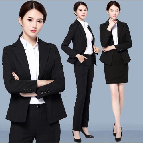 Workwear Womens Suit Autumn OL2018 Fashionable Suit Interview Dress Hotel Workwear Workwear Pants Set