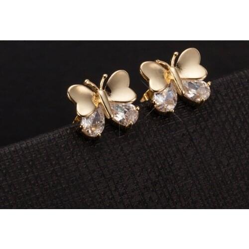 2018 fashion jewelry simple and elegant wild personality female butterfly earrings free shipping elegant Ear Jewelry Wholesale