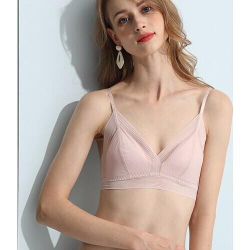 Womens 100% Real Silk Lining with outside mesh fabric Sexy everyday Comfortable Wireless Bra Bralette 2014