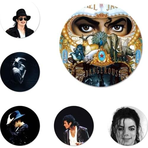 Michael jackson Icons Pins Badge Decoration Brooches Metal Badges For Backpack Decoration 58mm