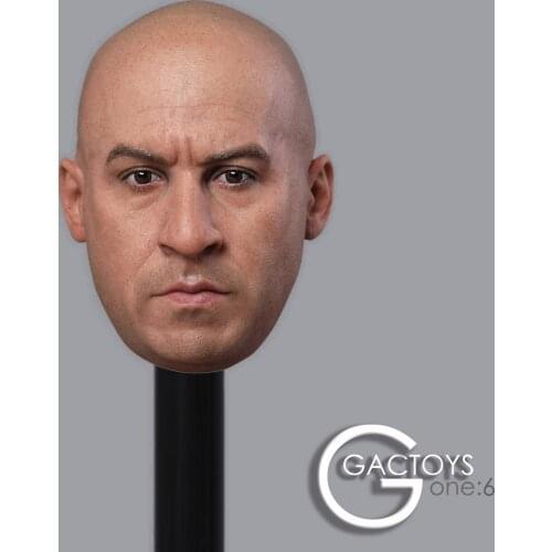 1/6 Male Head carved Vin Diesel head Sculpt figure model Toy F 12 inches pale skin femal Body GACTOYS GC030 Toy Collection