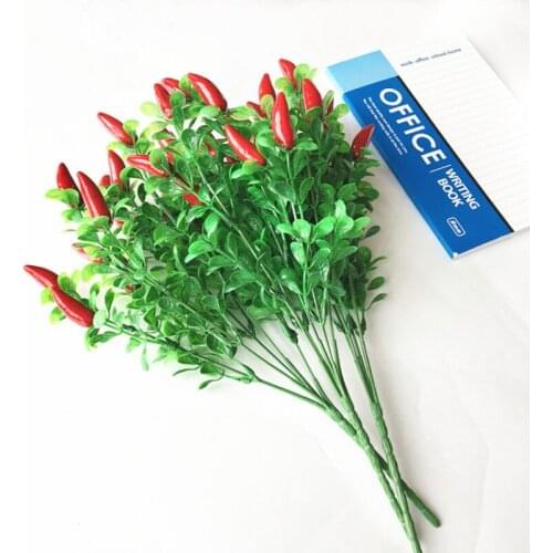 1 Plastic Pepper Cherry foam Fruit Artificial Plants Fake Vegetables Corsage Placed Fruits For New Year Home Decoration
