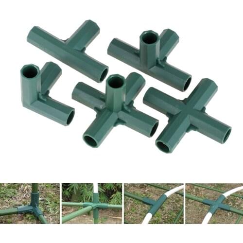 1Pc 5 Types 16mm Plastic PVC Pipe Fitting Stable Support Heavy Duty Flower Stand Greenhouse Frame Building Connector Garden Tool