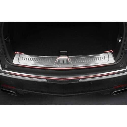 For Cadillac XT5 2016 Stainless Steel 1PC Car Trunk Inner/Outer Rear Tail Box Bumper Pedal Plate Panel Cover Trim Car Styling